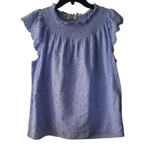 Loft Light Blue Blouse Medium